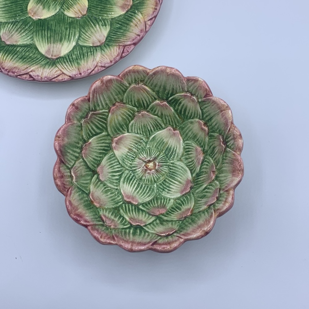 Vintage Fitz & Floyd Artichoke Plate & Bowl - Picture 4 of 8